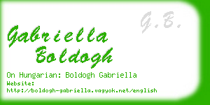 gabriella boldogh business card